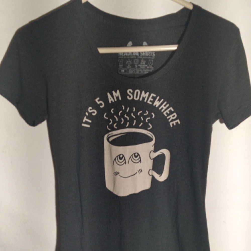 Headline medium gray tee shirt